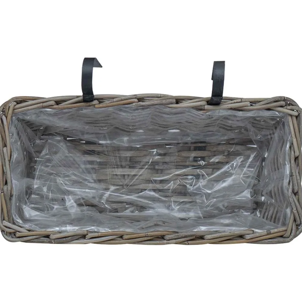 vidaXL Decoración-Cesta Colgante para Plantas 2 pcs 48 x 22 x 15 cm