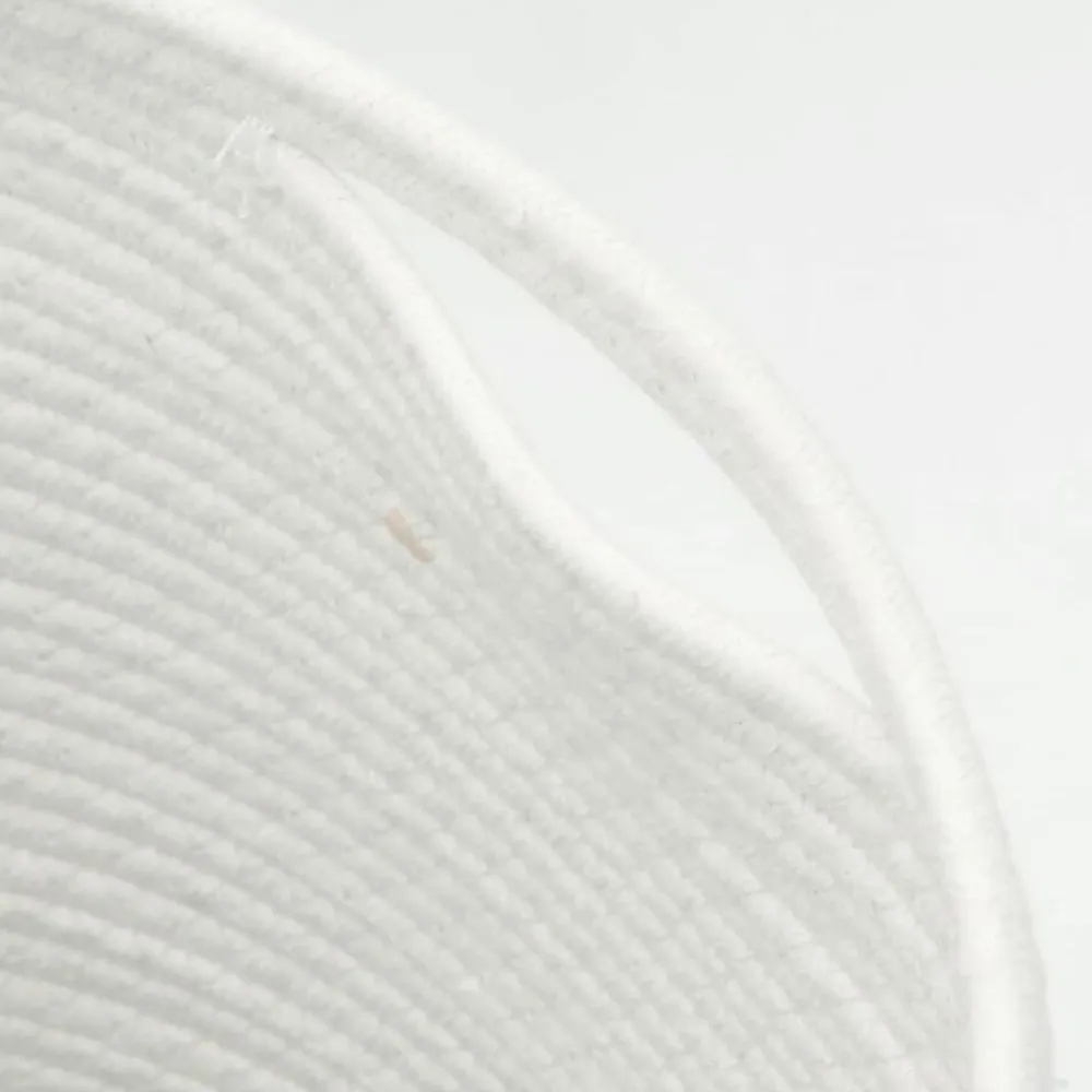 vidaXL Cesta de almacenaje con tapa algodón marrón y blanco Ø40x35 cm Marrón Online