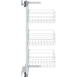 vidaXL Cesta de cocina extraíble 3 niveles plateada 47x25x56 cm Sale