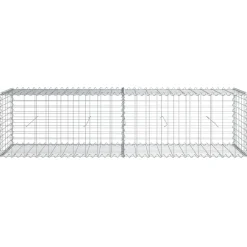 vidaXL Cesta de gaviones con cubierta hierro galvanizado 200x50x50 cm