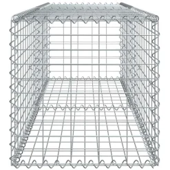vidaXL Cesta de gaviones con cubierta hierro galvanizado 200x50x50 cm