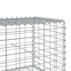vidaXL Cesta de gaviones con cubierta hierro galvanizado 200x50x50 cm