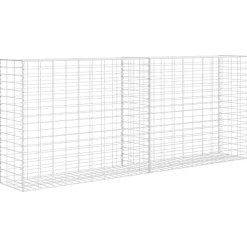 vidaXL Vallas De Jardín-Cesta de gaviones de acero galvanizado 85x30x200 cm