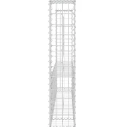 vidaXL Vallas De Jardín-Cesta de gaviones forma de U 2 postes de hierro 140x20x100 cm