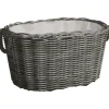 vidaXL Cesta de leña asas de transporte sauce natural gris 59x42x28 cm Sale
