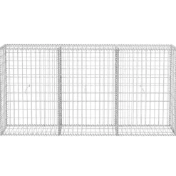 vidaXL Vallas De Jardín-Cesta de muro de gaviones acero galvanizado 200x30x100 cm