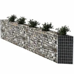 vidaXL Cesta de muro de gaviones acero galvanizado 300x30x100 cm Clearance