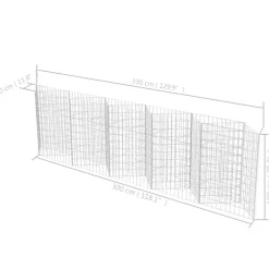vidaXL Cesta de muro de gaviones acero galvanizado 300x30x100 cm Clearance
