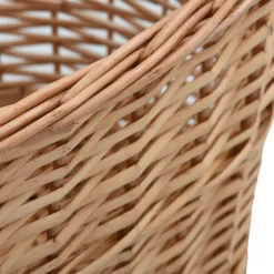 vidaXL Accesorios Para Hornos De Leña Y Chimeneas-Cesta para leña con asas de transporte sauce natural 56x40x28cm