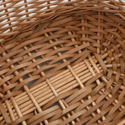 vidaXL Accesorios Para Hornos De Leña Y Chimeneas-Cesta para leña con asas de transporte sauce natural 56x40x28cm