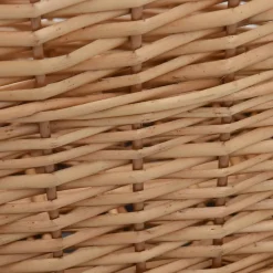 vidaXL Accesorios Para Hornos De Leña Y Chimeneas-Cesta para leña con asas de transporte sauce natural 56x40x28cm