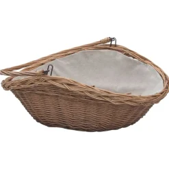 vidaXL Accesorios Para Hornos De Leña Y Chimeneas-Cesta para leña con asas sauce marrón 57x46,5x52 cm