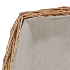vidaXL Accesorios Para Hornos De Leña Y Chimeneas-Cesta para leña con asas sauce marrón 61,5x46,5x58 cm