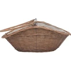 vidaXL Cesta para leña con asa sauce natural 60x44x55 cm Hot