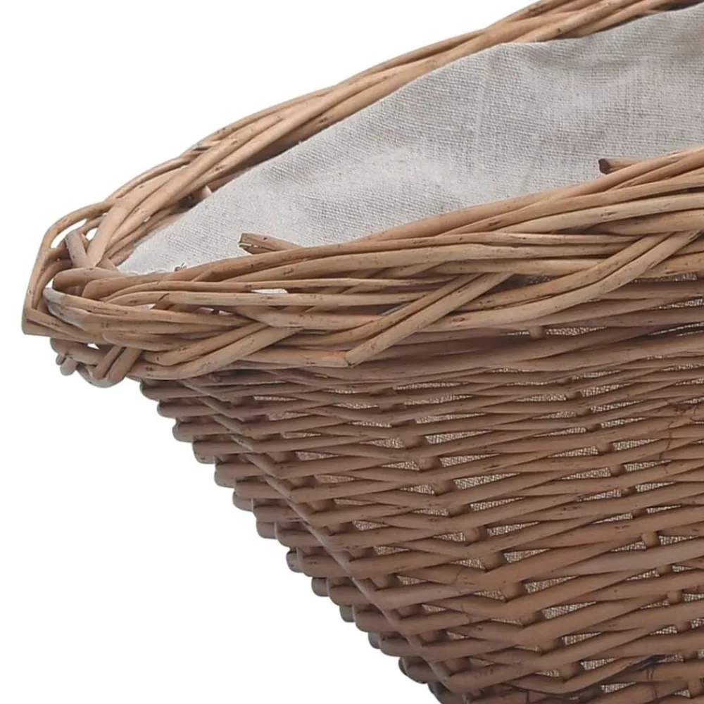 vidaXL Cesta para leña con asa sauce natural 60x44x55 cm Hot