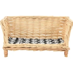 vidaXL Productos Para Mascotas-Cesta para perros con cojín sauce 50x33x30 cm