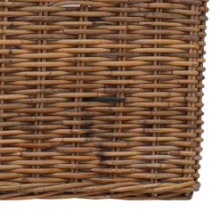 vidaXL Decoración-Cesta para Plantas con almacenamiento 2 pcs Marrón Ratán Lacak