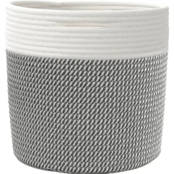 vidaXL Decoración-Cestas de almacenaje 2 uds algodón Ø28x18 cm