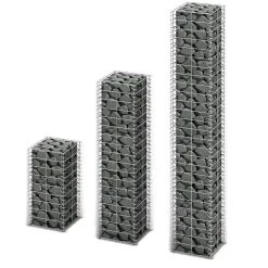 vidaXL Cestas de muro de gaviones alambre galvanizado 3 unidades Online