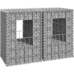 vidaXL Cestas postes de gaviones 2 unidades hierro 40x40x60 cm Online