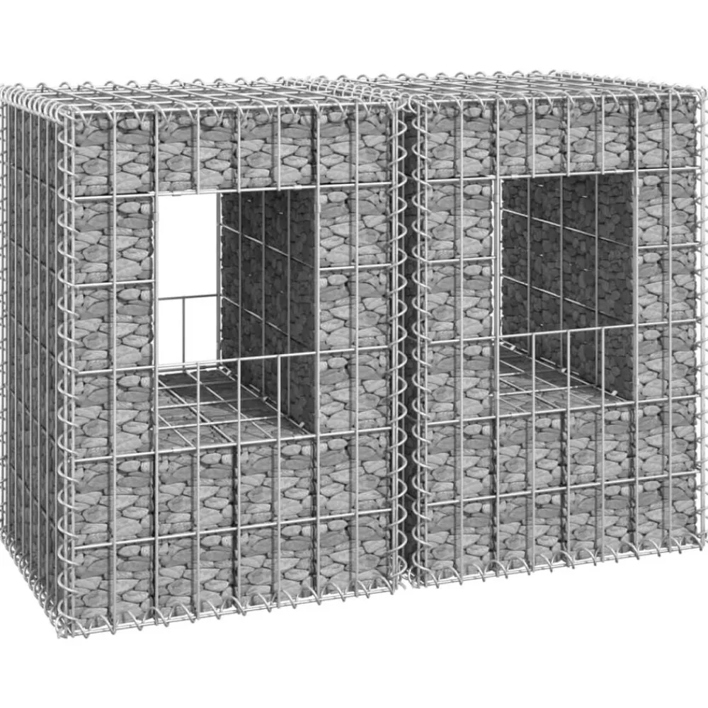 vidaXL Cestas postes de gaviones 2 unidades hierro 40x40x60 cm Online