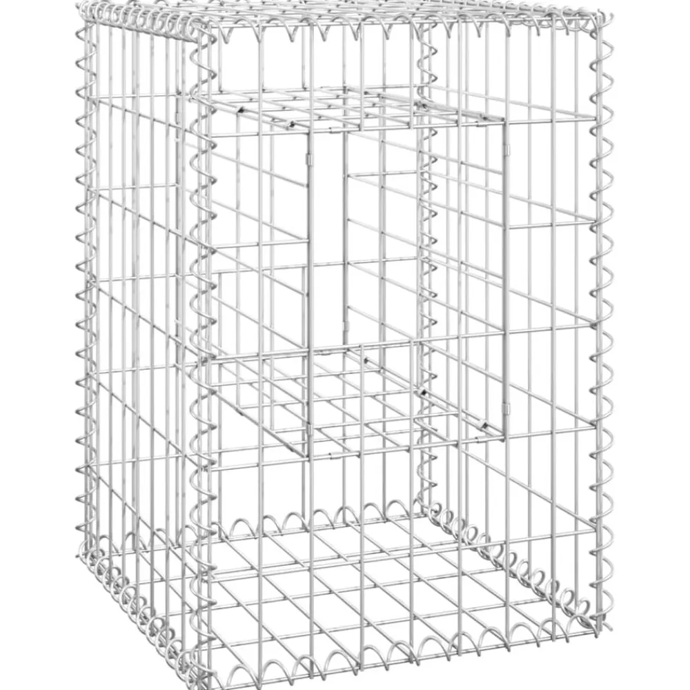 vidaXL Cestas postes de gaviones 2 unidades hierro 40x40x60 cm Online