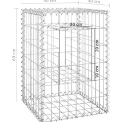 vidaXL Cestas postes de gaviones 2 unidades hierro 40x40x60 cm Online