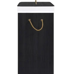 vidaXL Productos Del Hogar-Cesto de la ropa sucia de bambú 2 secciones 72 l