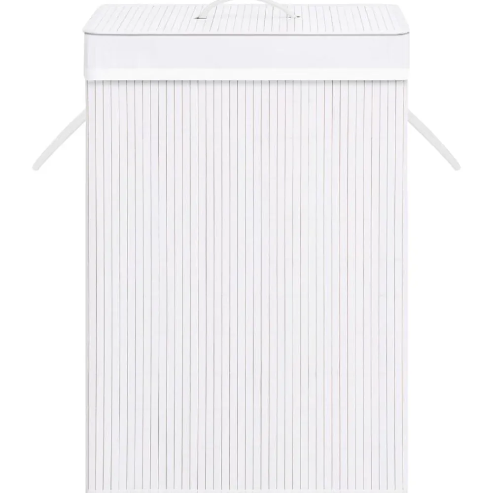 vidaXL Productos Del Hogar-Cesto de la ropa sucia de bambú 2 secciones 72 l