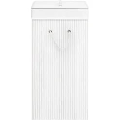 vidaXL Productos Del Hogar-Cesto de la ropa sucia de bambú 2 secciones 72 l