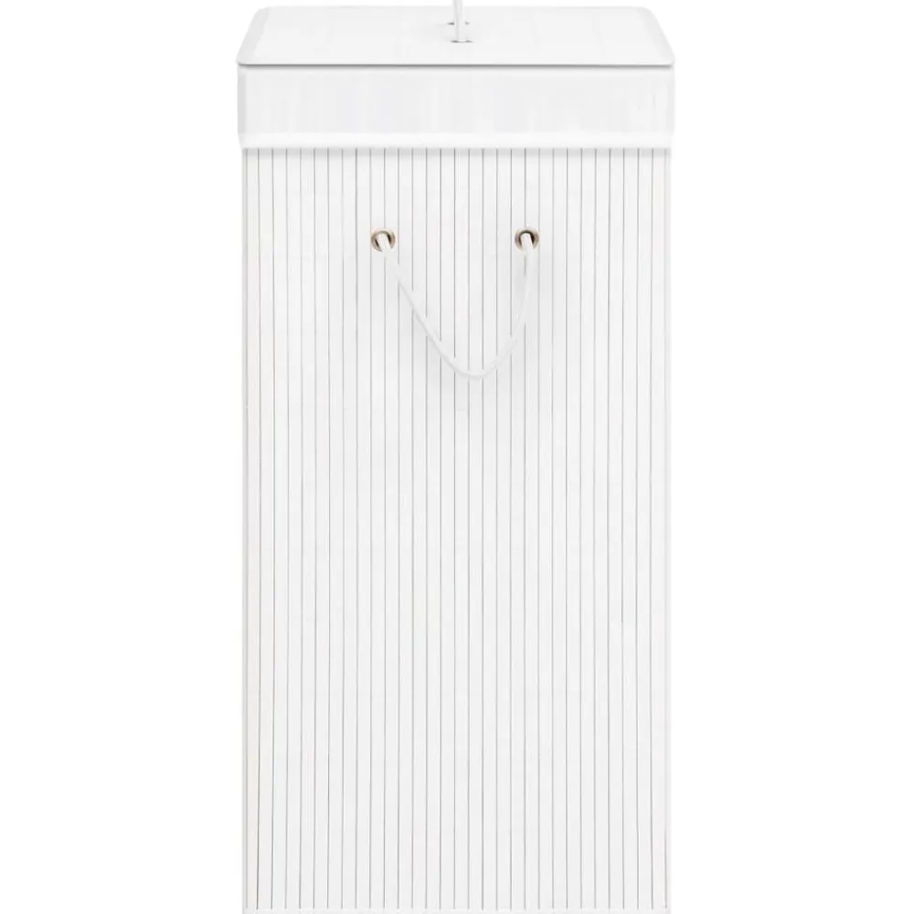vidaXL Productos Del Hogar-Cesto de la ropa sucia de bambú 2 secciones 72 l