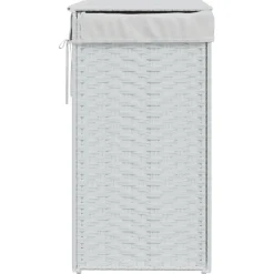 vidaXL Productos Del Hogar-Cesto de ropa sucia con tapa ratán sintético 46x33x60 cm