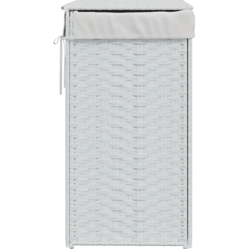 vidaXL Productos Del Hogar-Cesto de ropa sucia con tapa ratán sintético 46x33x60 cm