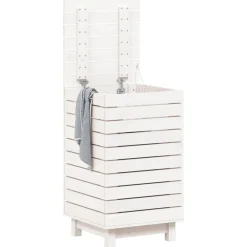vidaXL Productos Del Hogar-Cesto para la ropa sucia madera maciza pino 44x44x76 cm