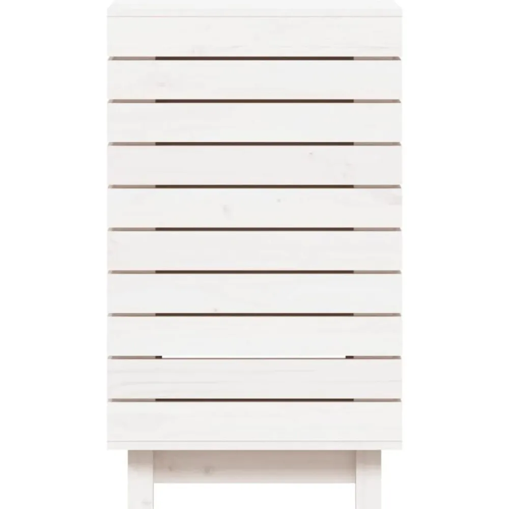 vidaXL Productos Del Hogar-Cesto para la ropa sucia madera maciza pino 44x44x76 cm