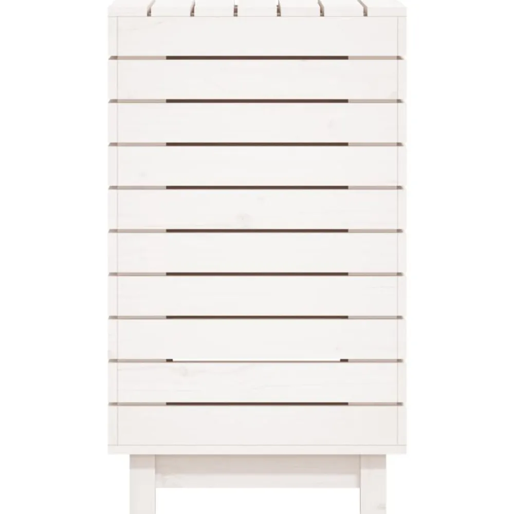 vidaXL Productos Del Hogar-Cesto para la ropa sucia madera maciza pino 44x44x76 cm