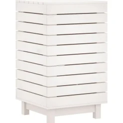 vidaXL Productos Del Hogar-Cesto para la ropa sucia madera maciza pino 44x44x76 cm