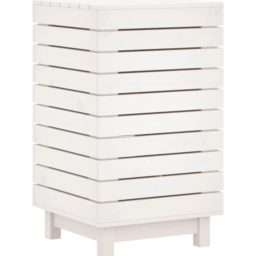 vidaXL Productos Del Hogar-Cesto para la ropa sucia madera maciza pino 44x44x76 cm