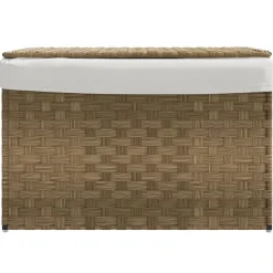 vidaXL Cesto para la ropa sucia con tapa ratán sintético 55,5x35x34 cm Marrón Discount