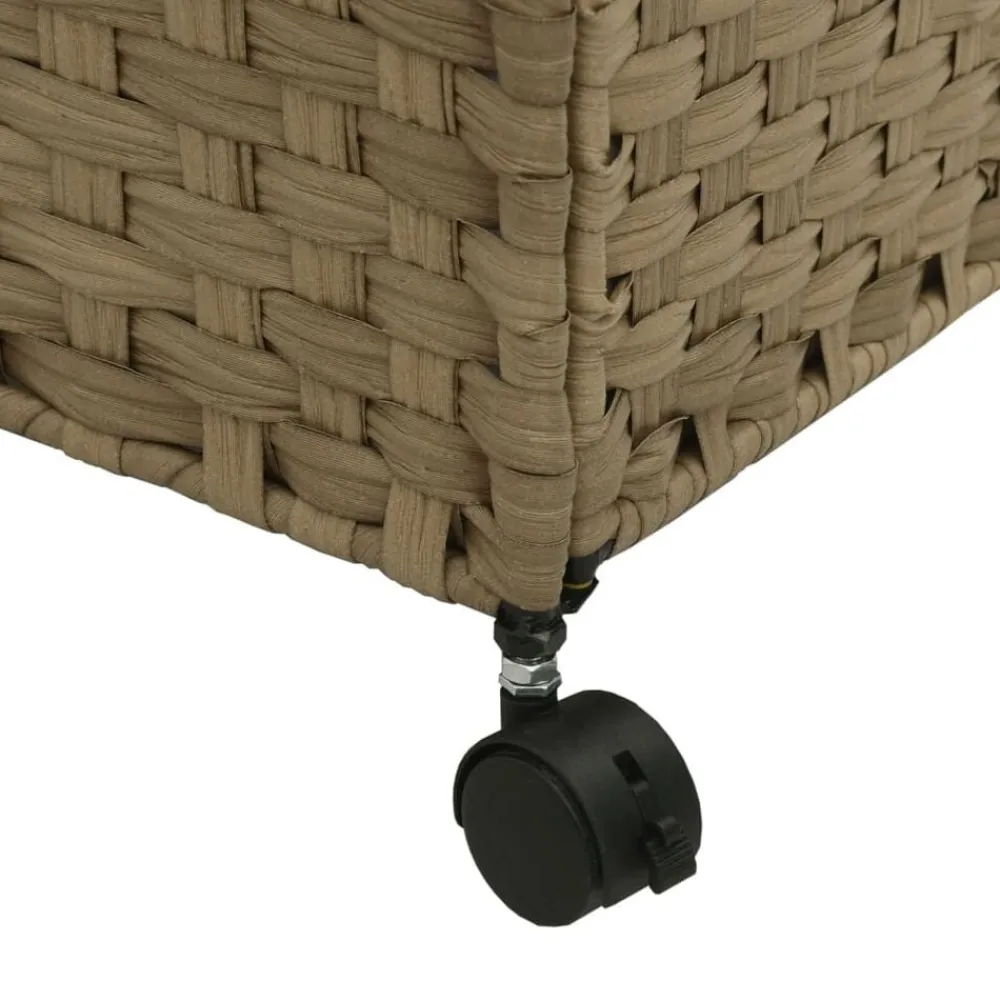 vidaXL Productos Del Hogar-Cesto para ropa sucia con ruedas ratán 60x35x60,5 cm