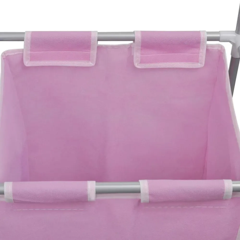 vidaXL Cesto ropa sucia con 2 compartimentos y tendedero Hot