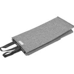 vidaXL Cesto ropa sucia plegable lino sintético gris 26x34,5x59,5 cm New