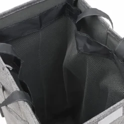 vidaXL Cesto ropa sucia plegable lino sintético gris 26x34,5x59,5 cm New