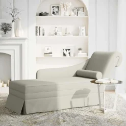 vidaXL Sillas-Chaise longue respaldo reposabrazos derecho terciopelo