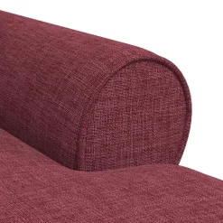 vidaXL Sillas-Chaise Lounge con Falda con cojín 3 pcs Rojo vino tela