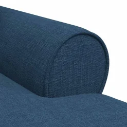 vidaXL Chaise Lounge con Falda con cojín con almohada 3 pcs tela Azul Hot