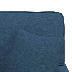 vidaXL Chaise Lounge con Falda con cojín con almohada 3 pcs tela Azul Hot