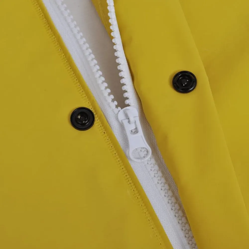 vidaXL Chubasquero impermeable largo con capucha talla XXL Amarillo Best