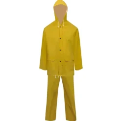 vidaXL Ropa Y Accesorios-Chubasquero impermeable reforzado con capucha 2 pzas L