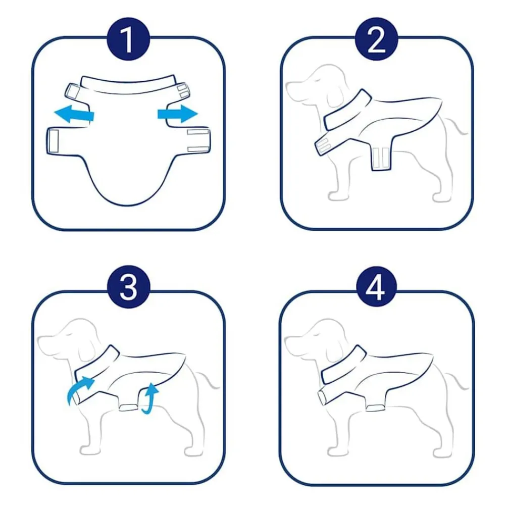 vidaXL Chubasquero para perros con tiras reflectantes XXS Amarillo